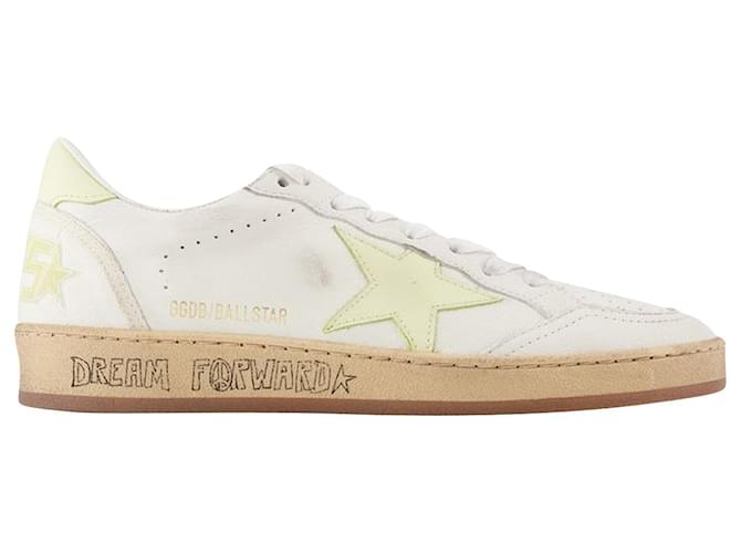 Golden Goose Deluxe Brand Ball Star Sneakers - Golden Goose -  Light Yellow/White - Leather Multiple colors  ref.847482